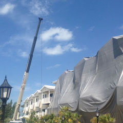 Present dayTent fumigation for one of the largest condominiums on Holmes Beach